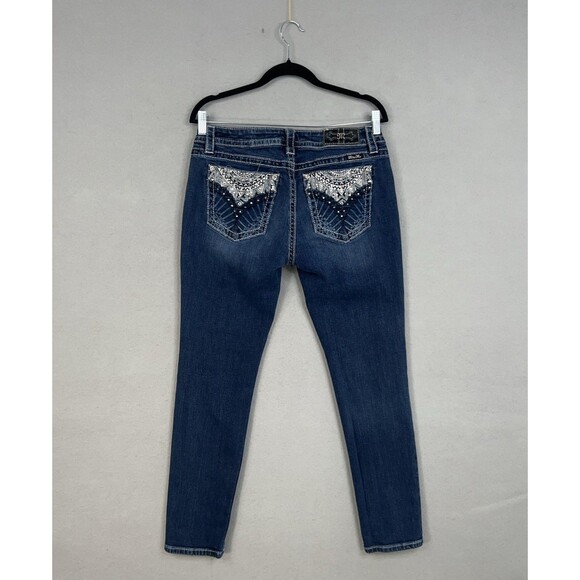 Miss Me Jeans Women 31 Skinny Embroidered Rhinestone Coastal Cowgirl Western Y2K - Picture 1 of 16
